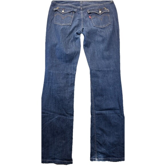 Levi’s 515 Bootcut Jeans Womens 12L Mid Rise Blue Stretch Denim Western Pockets - Picture 3 of 14